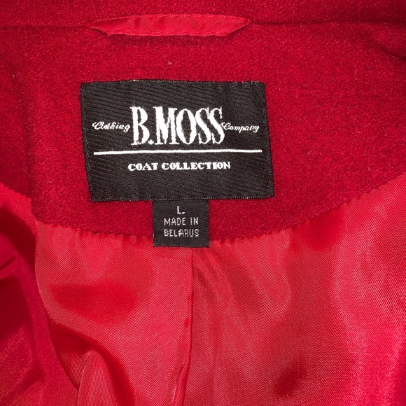 Women’s B. Moss Coat Red, Size L - Picture 6 of 6